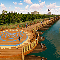 景觀浮橋 仿古浮橋 棧道棧橋