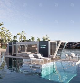 新加坡水上太空艙建築